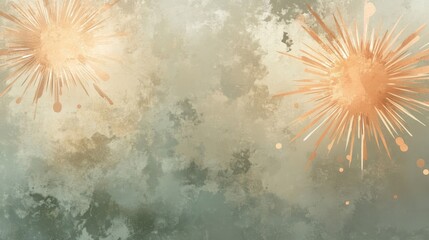 Wall Mural - Soft explosion-themed wallpaper with glowing accents on a calming background