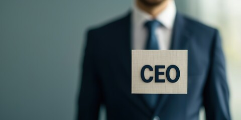 Poster - corporate strategy presentation by ceo office space business meeting professional environment focuse