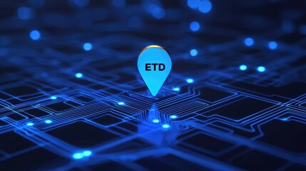 Poster - logistics schedule displaying etd data in a digital environment technology setting futuristic viewpo