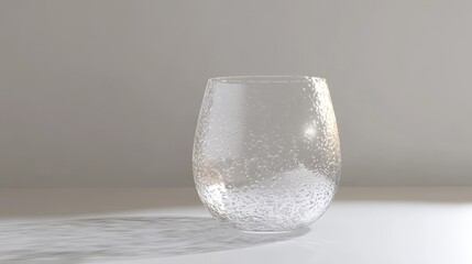 Poster - Clear Glass Vase with Textured Surface