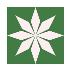 Wall Mural - holiday snowflake emblem.christmas and happy new year decor.festive vector symbol.holiday design for