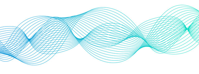 Poster - Abstract colorful glowing frequency sound wave technology curve lines. Geometric Technology, data frequency gradient lines. Flowing wave lines and glowing design for banner, wallpaper, Business card