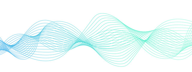 Poster - Abstract colorful glowing frequency sound wave technology curve lines. Geometric Technology, data frequency gradient lines. Flowing wave lines and glowing design for banner, wallpaper, Business card