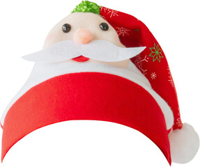 Wall Mural - Red Christmas Santa Claus hat isolated on white background