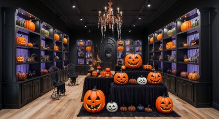 Popup Halloween stores with immersive decorations and spooky setups