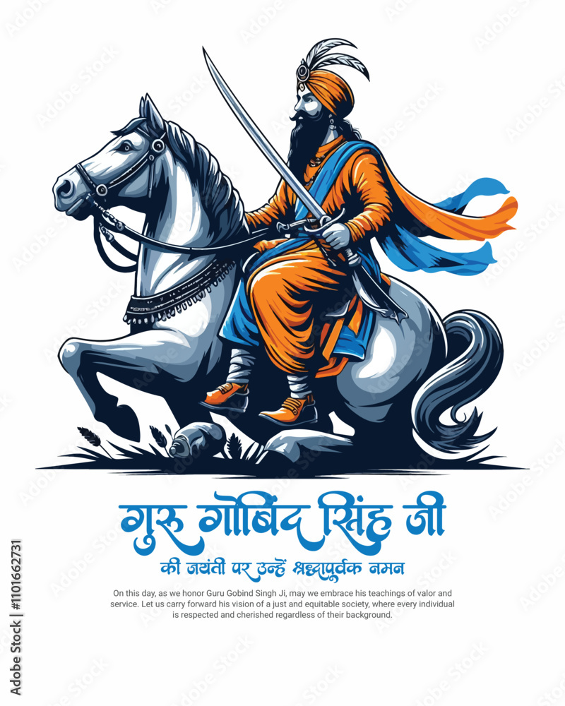 Happy Guru Gobind Singh Jayanti Festival Celebration Social media post ...