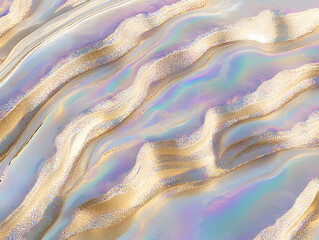 Poster - Fluid abstract patterns digital art colorful waves modern design aesthetics visual art for creative inspiration