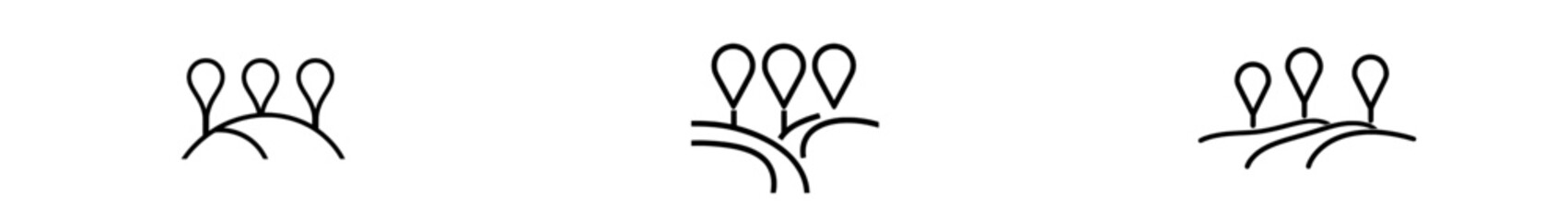 Poster - Editable single-line map symbol, pinpointing a business location. Continuous line drawing geosign, ideal for modern delivery services illustration.