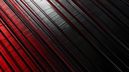 Poster - A dynamic abstract composition featuring red and black lines creating depth and movement.
