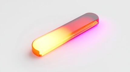 Poster - Illuminated Glass Object Resembling A Capsule Shape