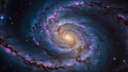 Wall Mural - AI generated beautiful and stunning image of universe, showing attraction of universal objects