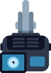 Poster - modern action camera capturing video with its wide lens, designed for filming extreme sports