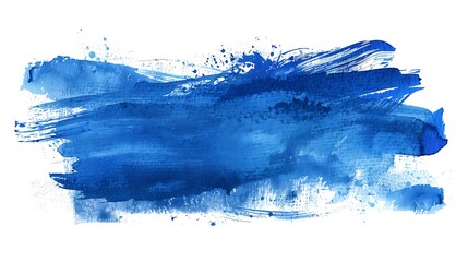 Poster - A vibrant blue watercolor splash, ideal for backgrounds or artistic designs.