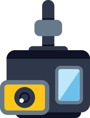 Poster - modern action camera with a wide angle lens, designed for capturing high quality photos and videos d