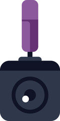 Poster - simple wireless gaming joystick with a single analog stick and no buttons, featuring a minimalist de