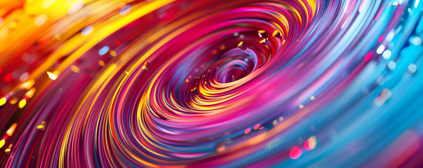 Wall Mural - A close-up of swirling colorful lines