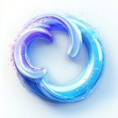 Poster - A dynamic circular swirl in shades of blue and purple, representing fluidity and creativity.