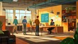 © Official - Creative Team Collaboration in Modern Office Workspace Setting