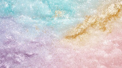 Wall Mural - Pastel Pink, Purple, Teal Glitter Background Texture Design