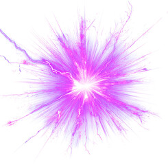 Poster - A radiant burst of purple energy emanating dynamic, jagged rays, suggesting movement and intensity.