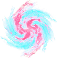 Poster - A vibrant, swirling pattern of pink and teal hues, resembling a cosmic whirlpool.