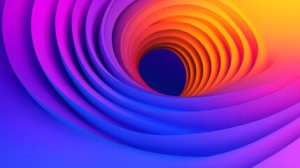 Aufkleber - Dynamic abstract waves digital art vibrant colors creative space top view modern design concept