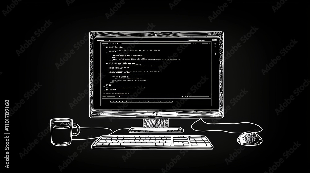 Terminal window with code on a flat black background, symbolizing the ...