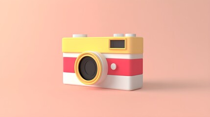 Poster - Creative photography camera studio setting product design minimalist environment close-up view conceptual art for visual storytelling