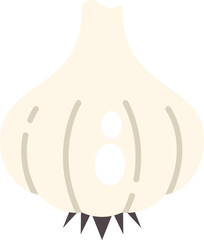 Poster - garlic bulb icon showing segments and root for cooking, recipes, and more