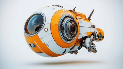 Poster - A highly detailed and 3D model of a mecha warrior robot featuring gleaming chrome plating and intricate machinery  The robot is posed in a cinematic and dramatic manner