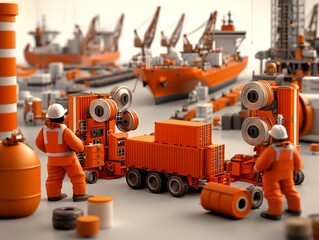 Poster - Efficient Offshore Logistics Orchestrating the Seamless Loading Unloading and Transport of Cargo Shipping Containers