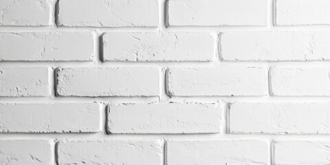 Wall Mural - Texture background featuring a contemporary white brick wall with a modern design. This modern style creates a clean and stylish aesthetic with its white brick finish.