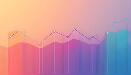 Poster - An abstract representation of data analysis with colorful graphs and smooth lines, depicting trends and insights in a visually engaging manner.