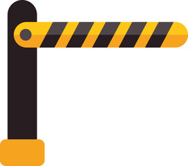 Poster - closed barrier gate limiting access to restricted area