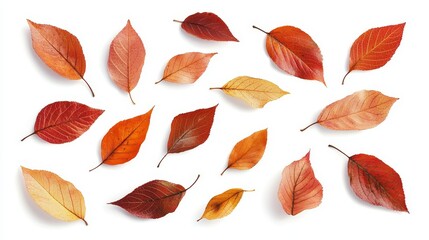 Poster - A transparent background overlay with a fall leaf texture in autumn colors