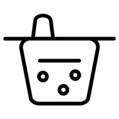 Poster - Fast Food Yogurt Line Icon