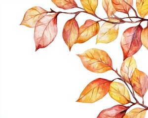 Poster - Hand-drawn wreath of autumn herbs and leaves, hand-drawn on a white background. Template for text. Leaf fall. Thanksgiving watercolor illustration.