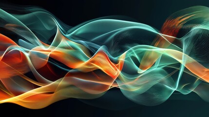 Poster - Visualizing energy flow dynamics in nature digital art modern workspace abstract conceptualization