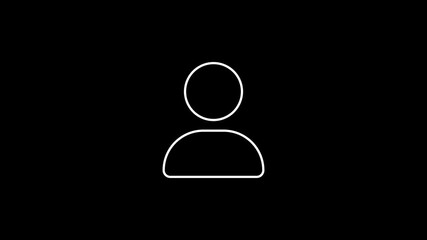 Poster - Profile circle icon. User icon or avatar symbol. Stick man, person icon.