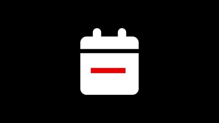 Poster - Calendar icon with minus sign.