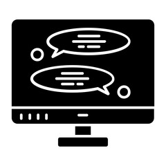 Leinwandbilder - dekstop computer icon