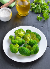 Poster - Broccoli on white plate