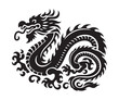 © Robiul - Traditional Chinese dragon silhouette vector illustration