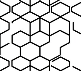 Poster - An isometric pattern featuring a seamless 3D cube texture.