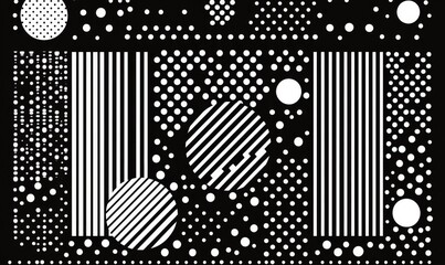 Poster - Modern visualization of white lines on a black background. EPS10 file format.