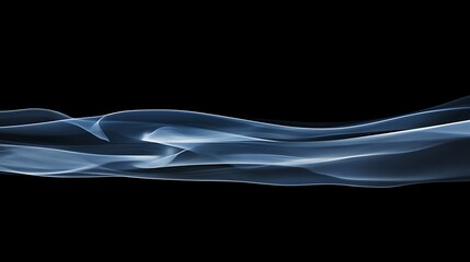 Poster - Ethereal digital background featuring flowing blue patterns against a contrasting black backdrop for creative projects