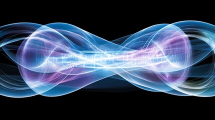Poster - background featuring an abstract digital texture with glowing neon dots