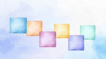 Poster - Colorful Pastel Mobile App Interface with Buttons and Icons for User Engagement Design