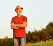 © Lumos sp - portrait senior man elderly old retirement mature gray hair farm farmer outdoor healthy active retired hat