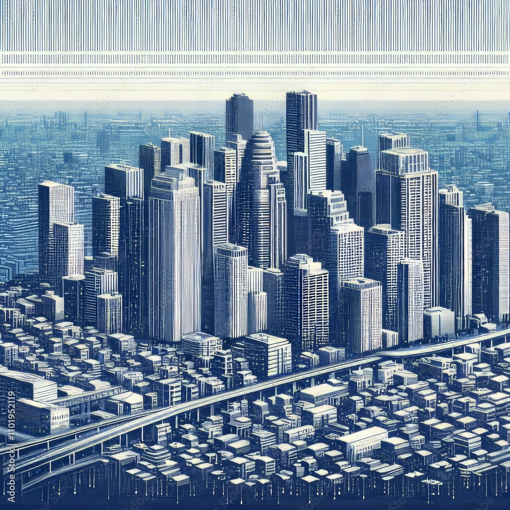 Ascii Cityscapes ascii representations of bustling cityscapes bl Stock ...